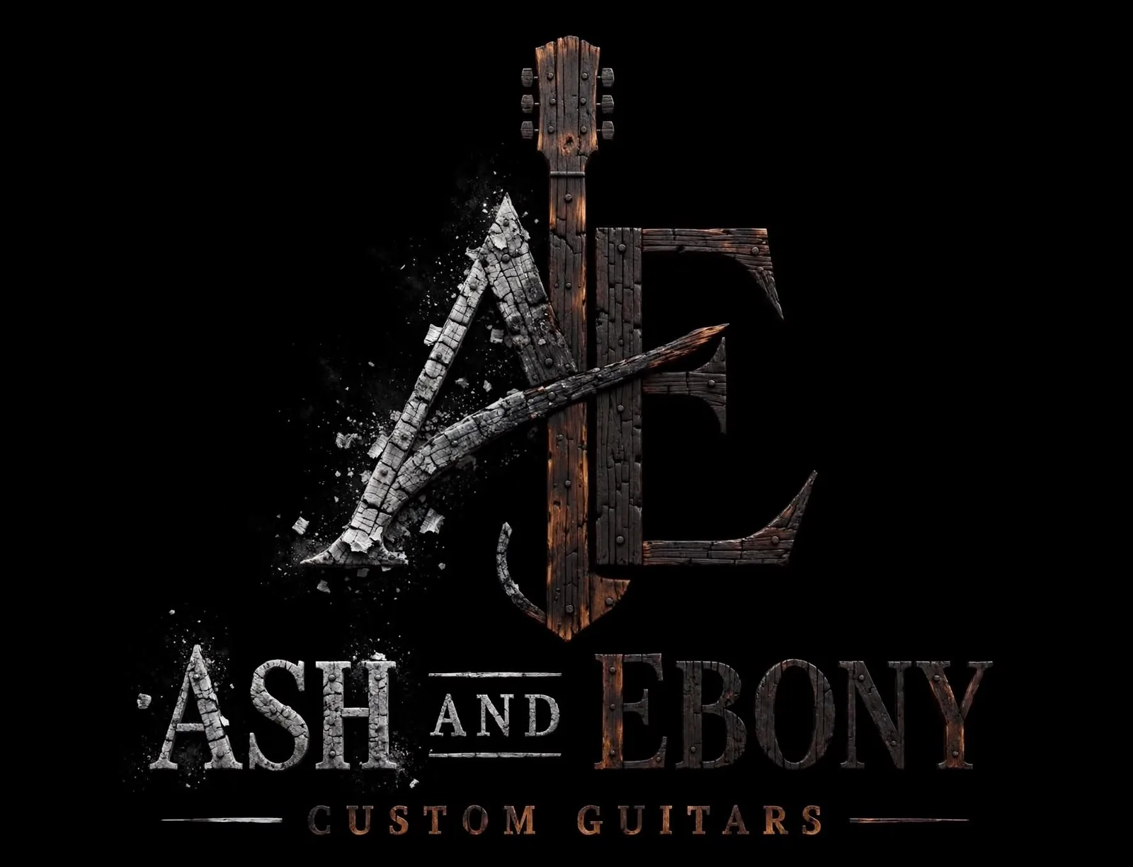 Ash and Ebony Custom Guitars